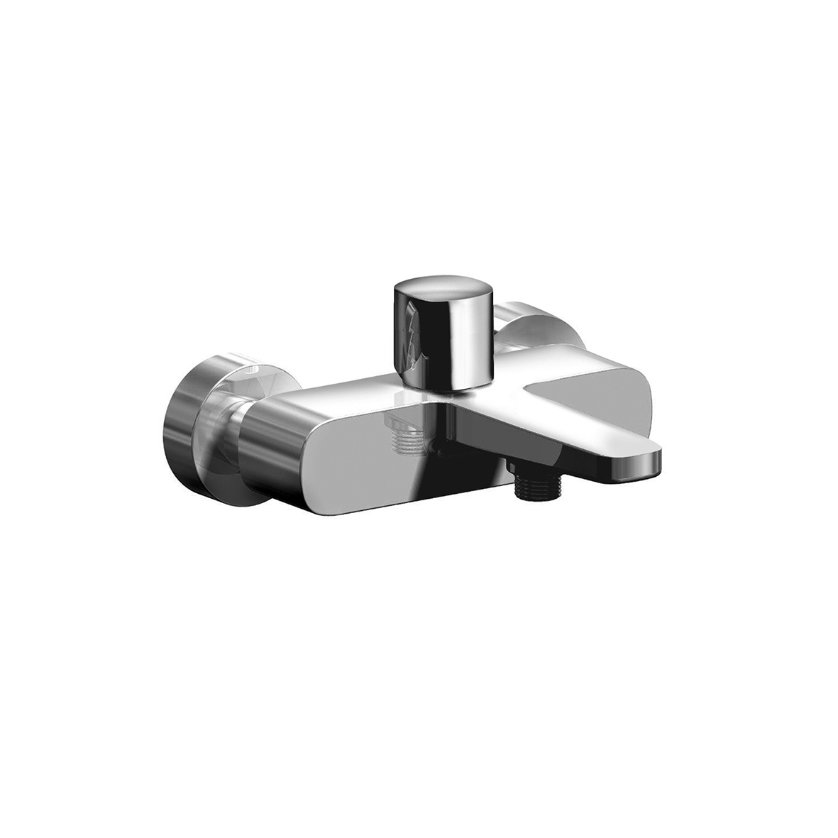 M018  Смеситель из стены для ваннывылет 16 см ручка переключатель на 2 потока без душевого набора Fantini Rubinetti LAMÉ LAME