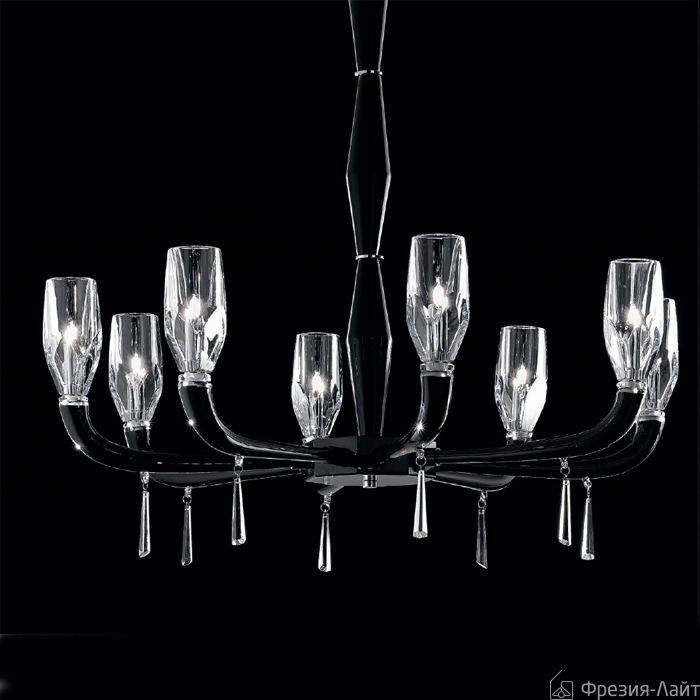 De Majo FLUTE K6 0FLUT0K06 nero люстра потолочная 95329