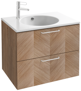 EB2521-R6-E52 Тумба под столешницу 70 см, 2 ящика, белая ручка JACOB DELAFON ODÉON RIVE GAUCHE