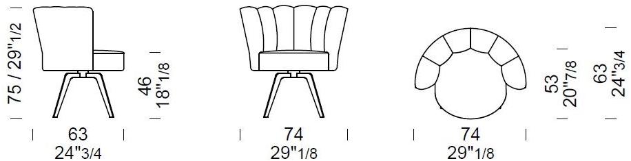 Borzalino Кресло из ткани Diva sun-id-1514358 - Вид №6