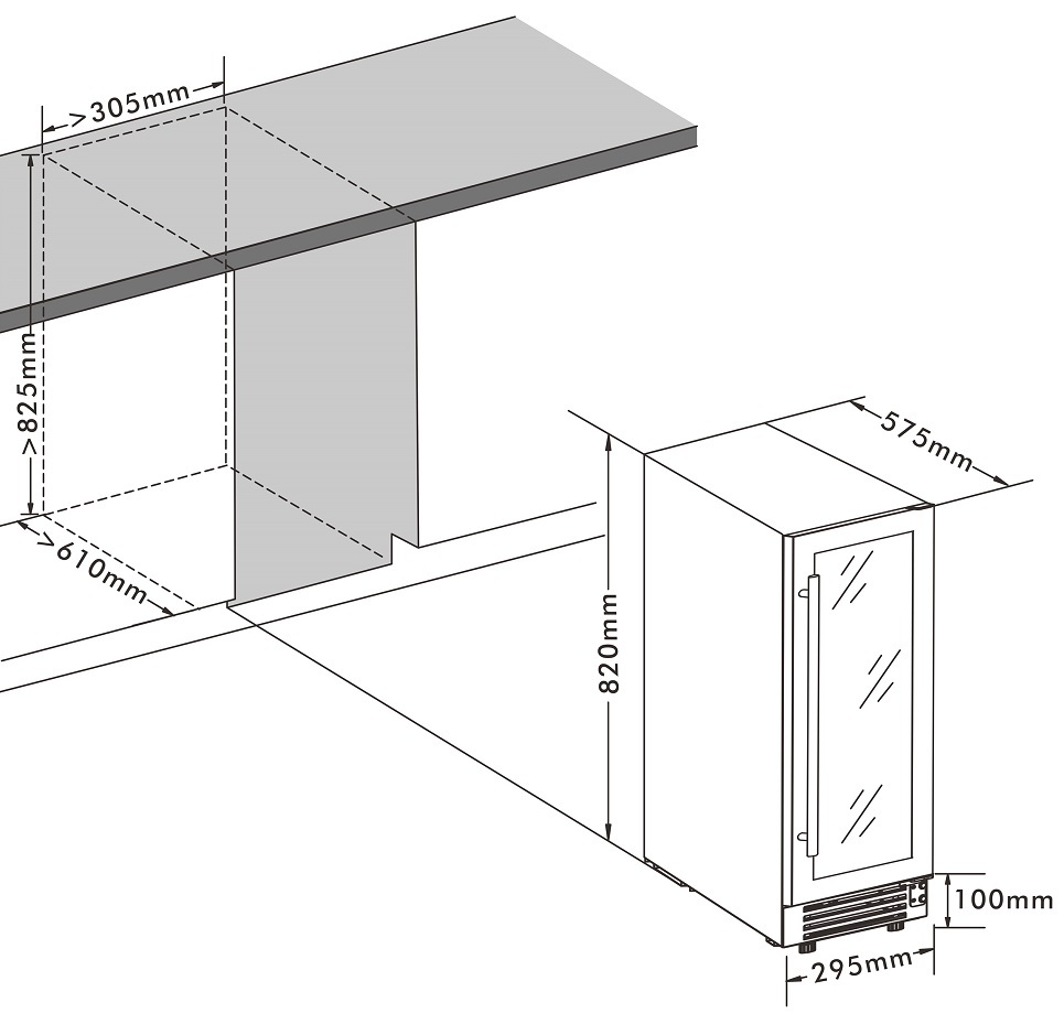 9049323 Винный шкаф Cellar Private CP020-1TBH черный STDN-0099283 - Вид №16