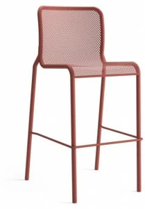 COLOS Высокий табурет из крашеного металла со спинкой Momo net