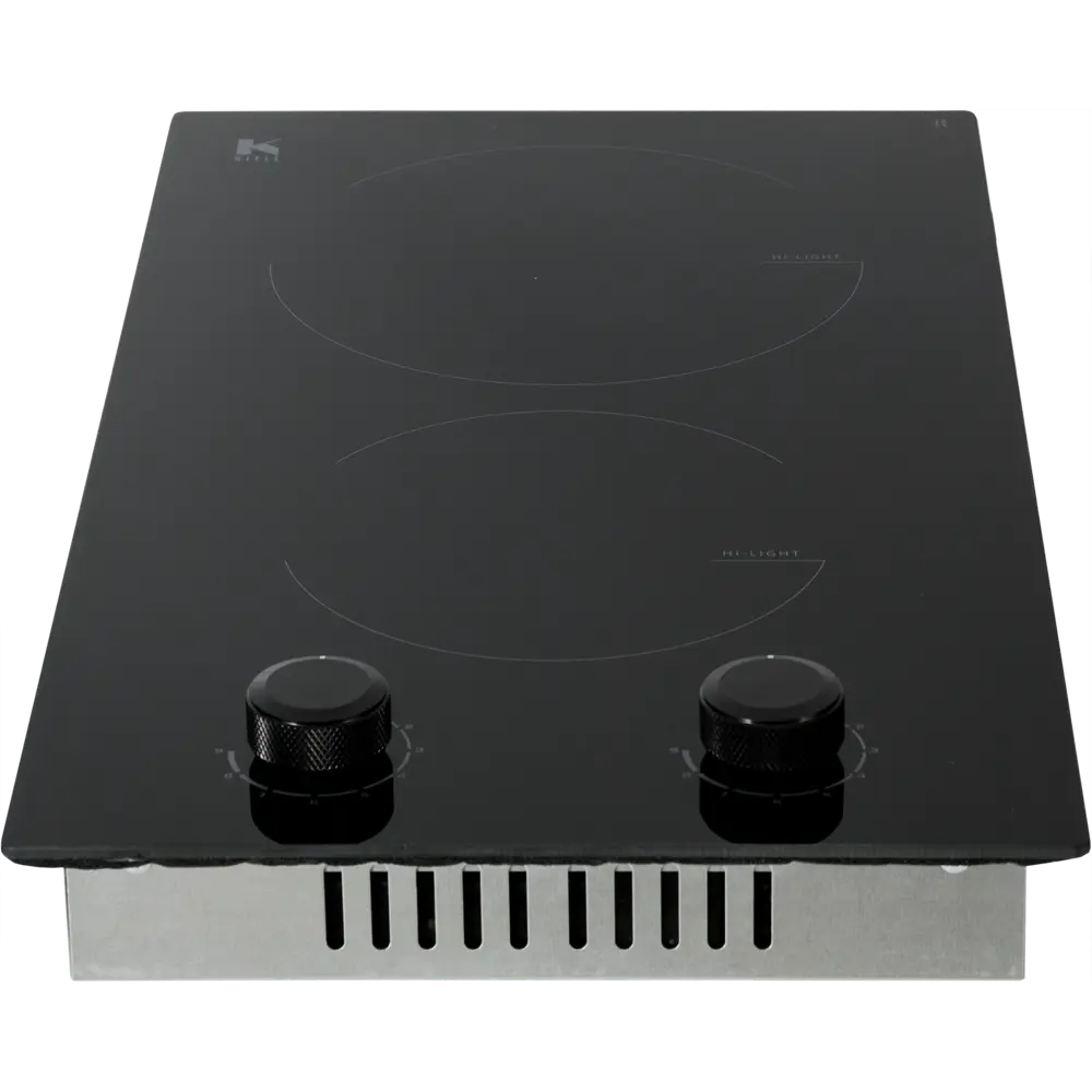 Электрическая варочная панель Kitll KHH 3002 BLACK 30 см 2 конфорки цвет чёрный STLM-2150682 - Вид №2