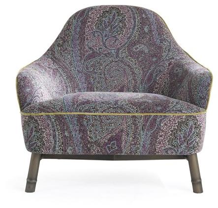 ETRO Home Interiors Кресло с обивкой из ткани с подлокотниками Frida E.fri.221.a - Вид №3
