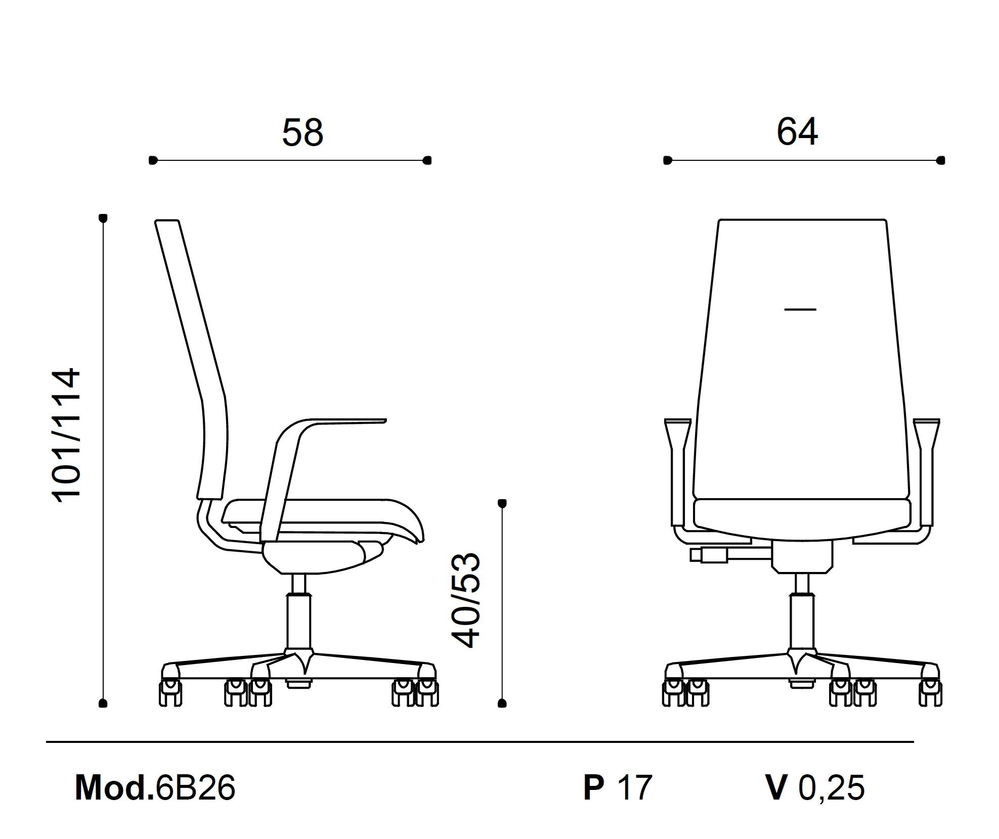 Поворотный операционный офисный стул с подлокотниками Ares Line Zero7 Elegant ARCH-00025517 - Вид №3