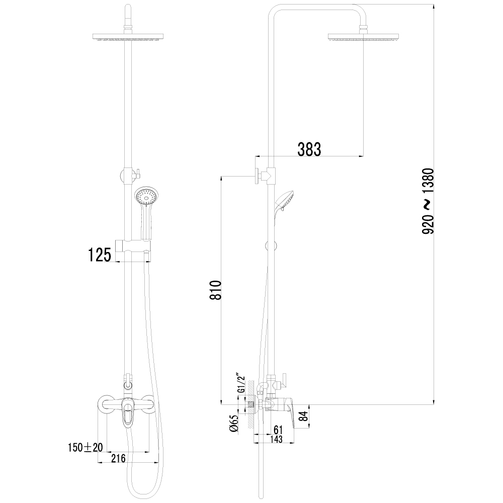 LM3160C Смеситель Omega для душа LEMARK OMEGA - Вид №1