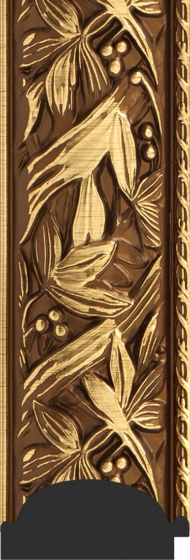 BY 4457 Зеркало с гравировкой в багетной раме - византия золото 99 mm EVOFORM Exclusive-G - Вид №3