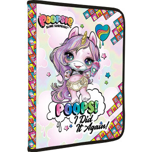 PSHB-US1-CPBFL Poopsie Папка для тетрадей на молнии, А5 Poopsie Surprise Unicorn