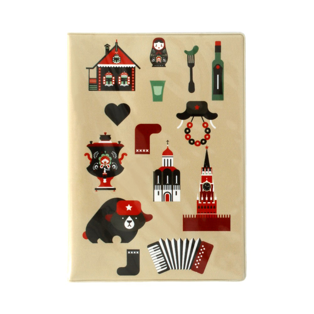 15019 Обложка для паспорта mix MIUSLI RUSSIA Santreyd 