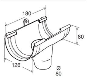 First Corporation Соединение с двухсистемным эстетическим сливом для желоба First plast sun-id-1509393 - Вид №1