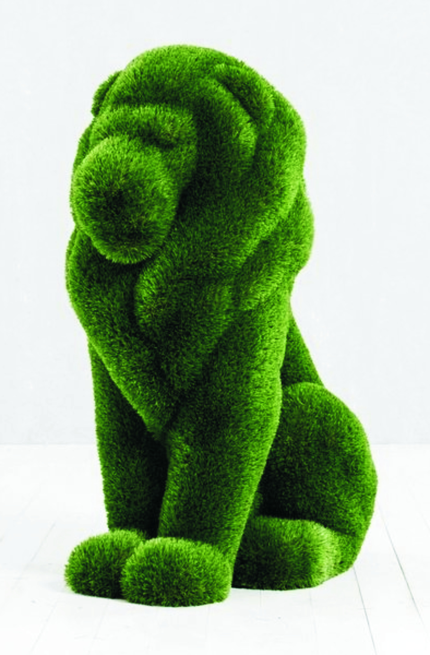 LEVS01.01.01-TF.IG ЛЕВ сидящий, топиарная фигура из искусственной травы LAB.Space  - Вид №1