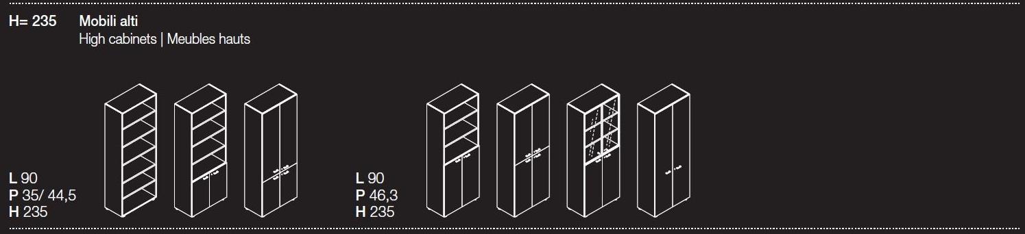 Las Mobili Модульный офисный книжный шкаф Contenitori universali evo sun-id-1510677 - Вид №10