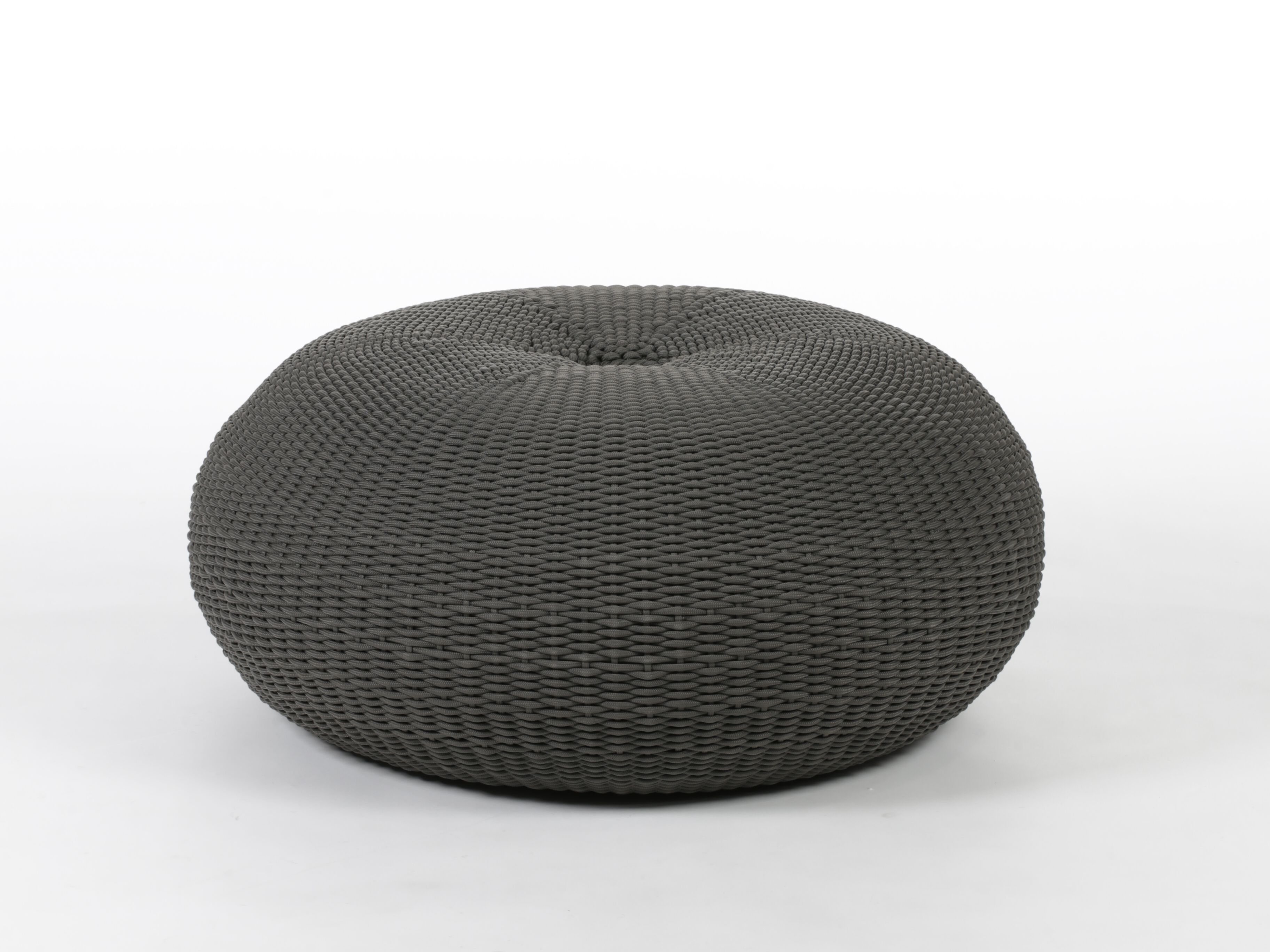 Плетеный алюминиевый круглый садовый пуф Nodo Italia ROUND DONUT ARCH-00124646 - Вид №3