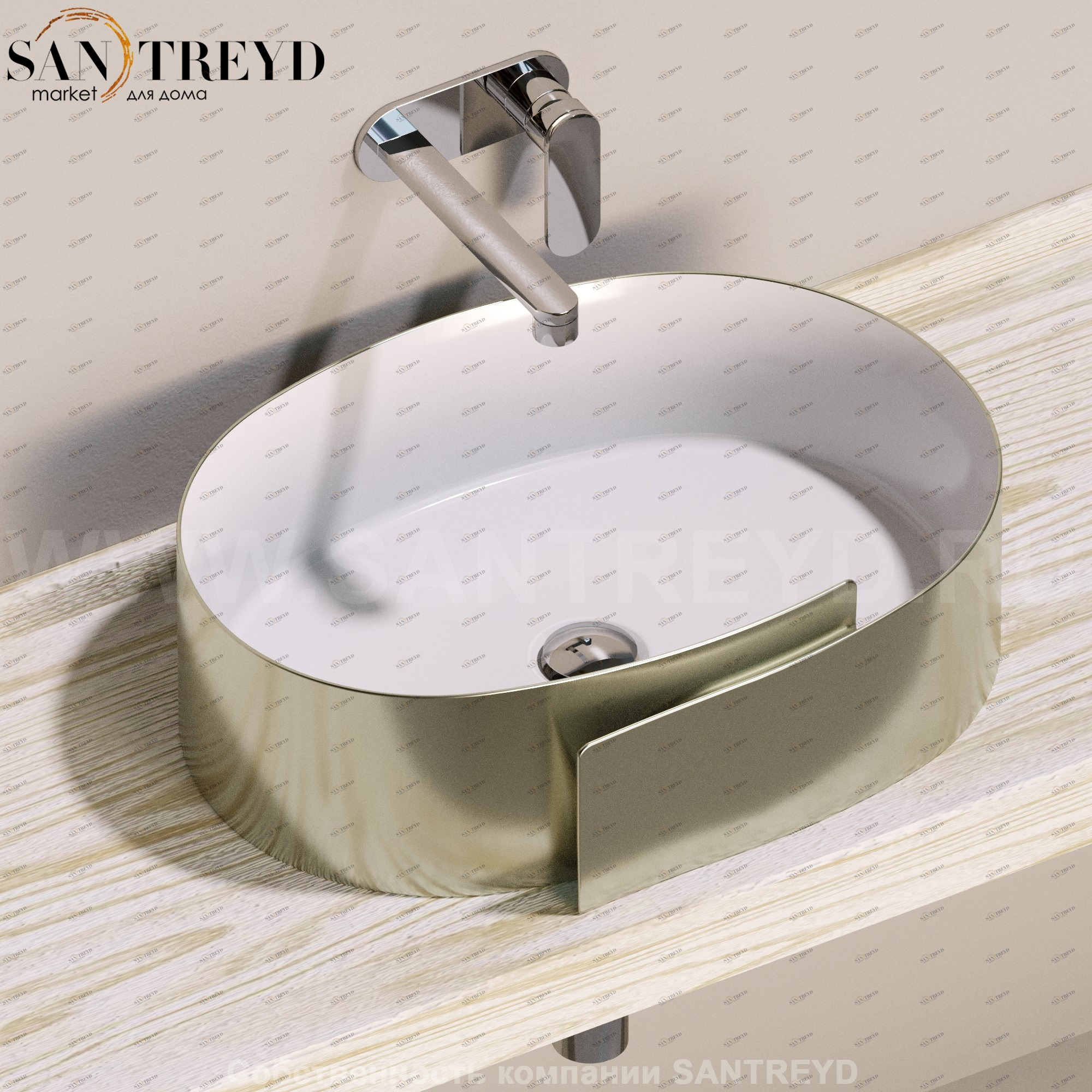 RL56LPLATINUM Накладная раковина на столешницу  овальная Ceramica Flaminia Roll