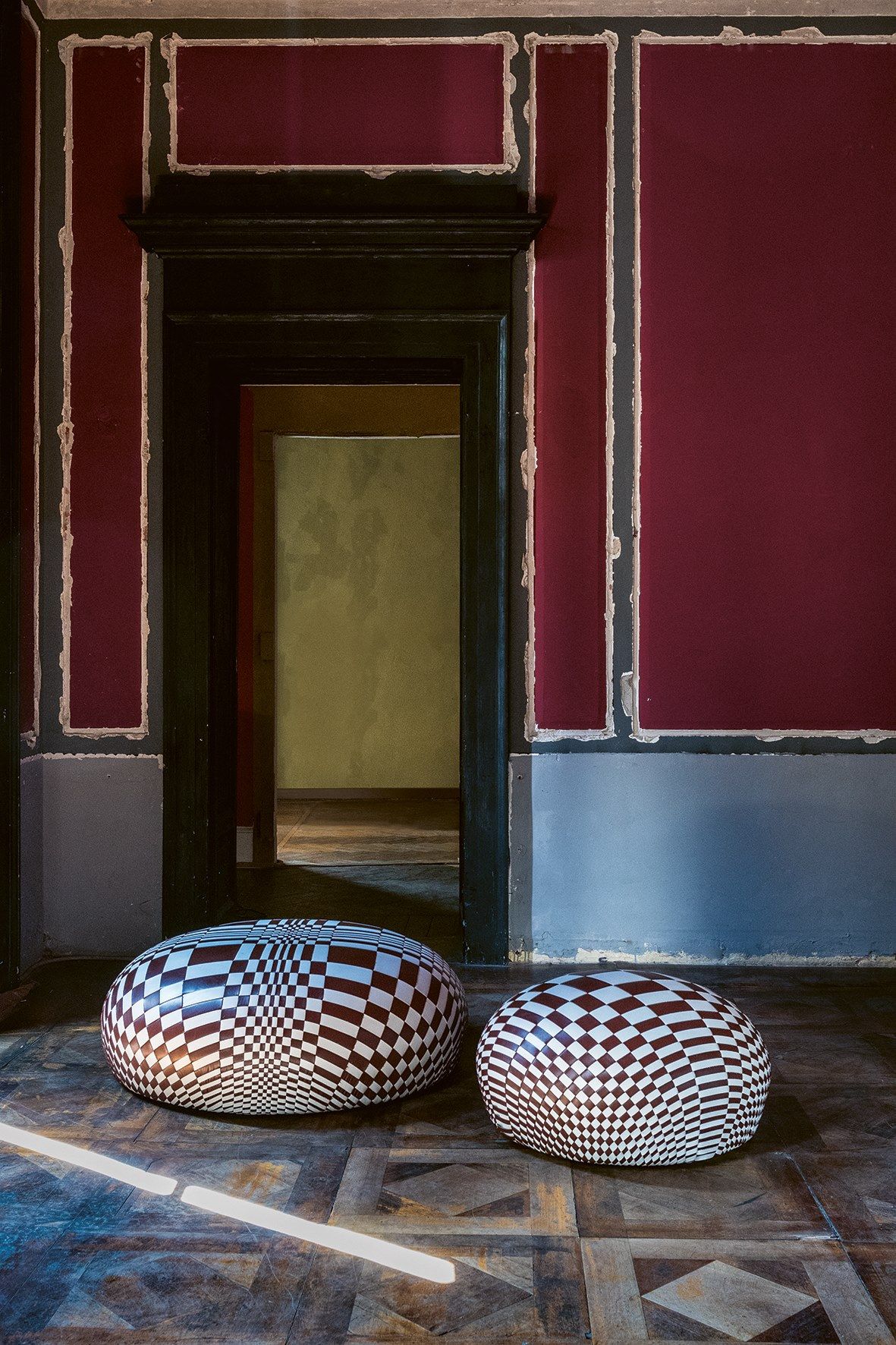 Круглый кожаный пуф MOROSO DEW ARCH-00009146 - Вид №6