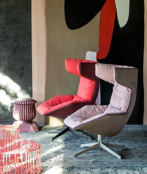 Moroso Кресло поворотное на 4-х спицах с высокой спинкой Take a line for a walk sun-id-1370506 - Вид №3