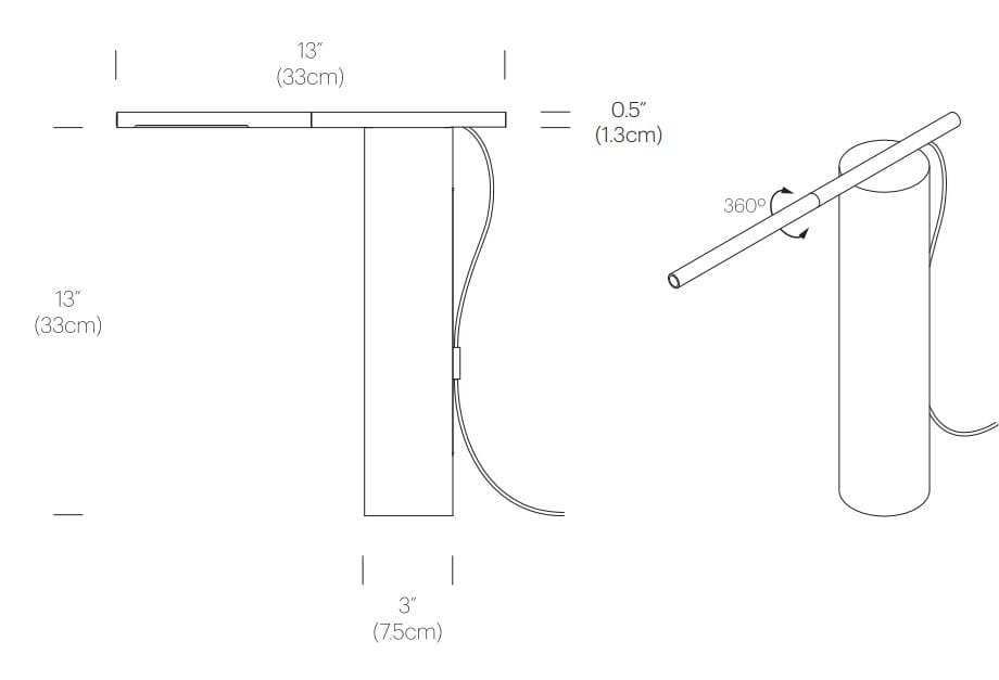 Мраморная светодиодная настольная лампа Pablo Designs T. O ARCH-00114842 - Вид №7