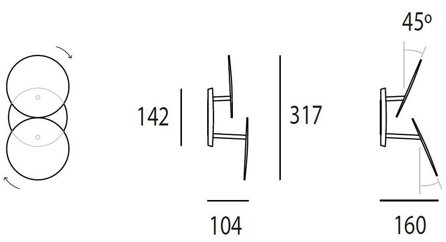 millelumen Настенный светильник из алюминия Millelumen circles sun-id-1390497 - Вид №3