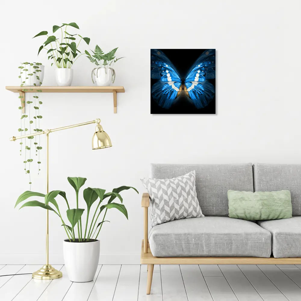 Картина на стекле Бабочка голубая 40x40 см 82523498 STLM-2089646 ARTABOSKO  - Вид №4