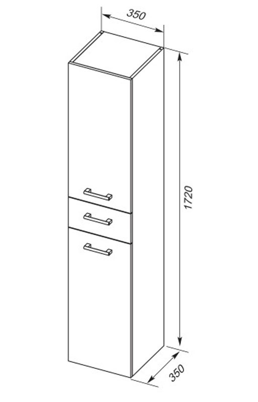 77.0303W Пенал подвесной универсальный Dreja Big Inn - Вид №1