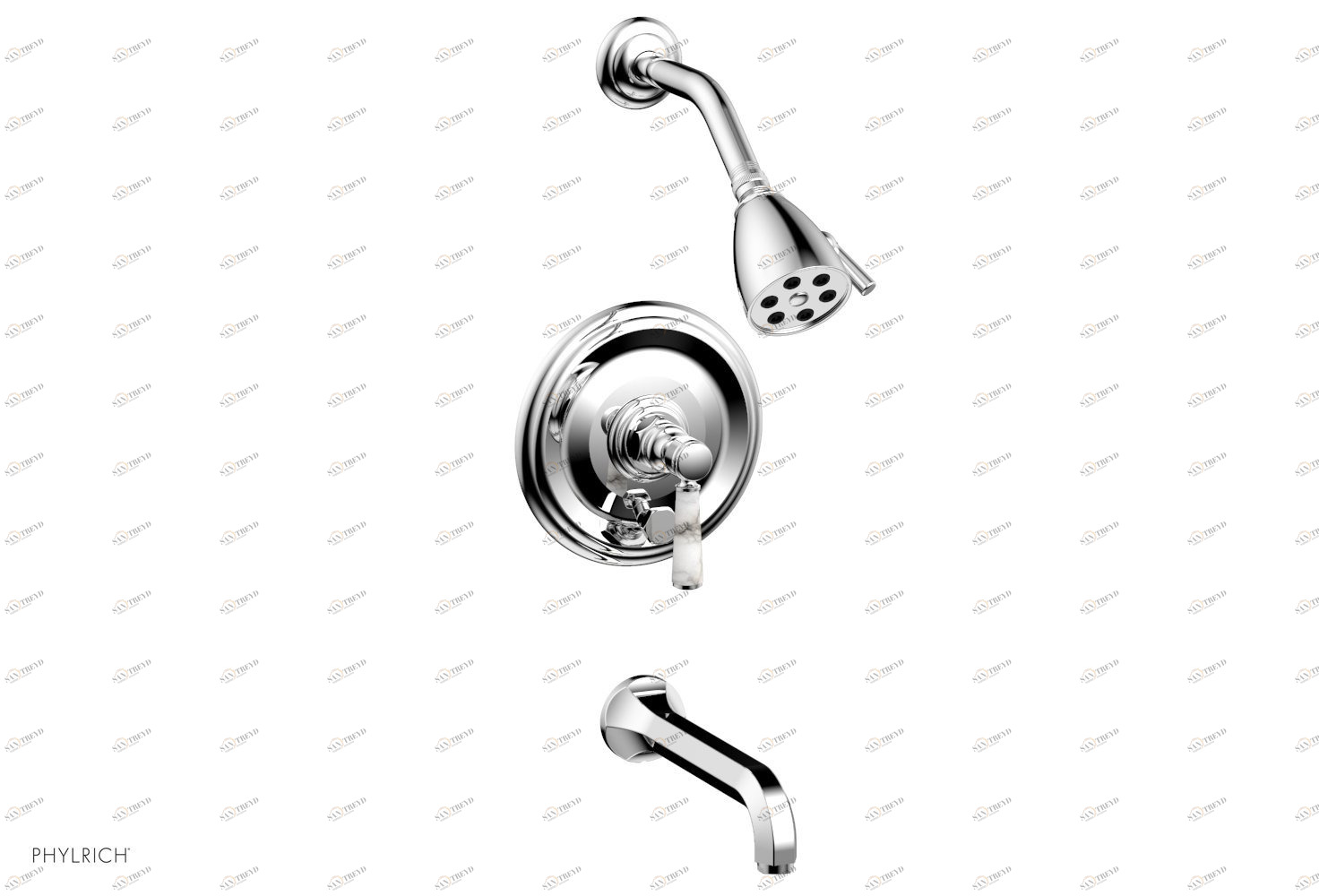 Смеситель для душа HEX TRADITIONAL Phylrich  500-28-026X031 Хромированный 