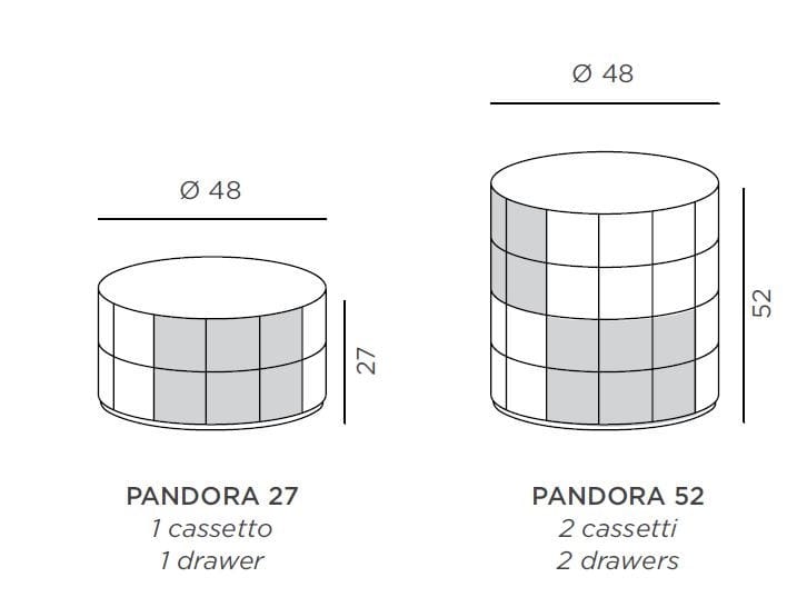 Металлическая круглая прикроватная тумбочка DE CASTELLI ARCH-00021307 - Вид №2
