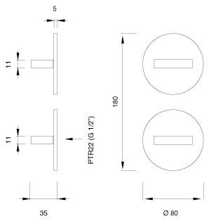 Ceadesign Душевая группа с термостатом и переключателем Bar Bar 70 - Вид №1
