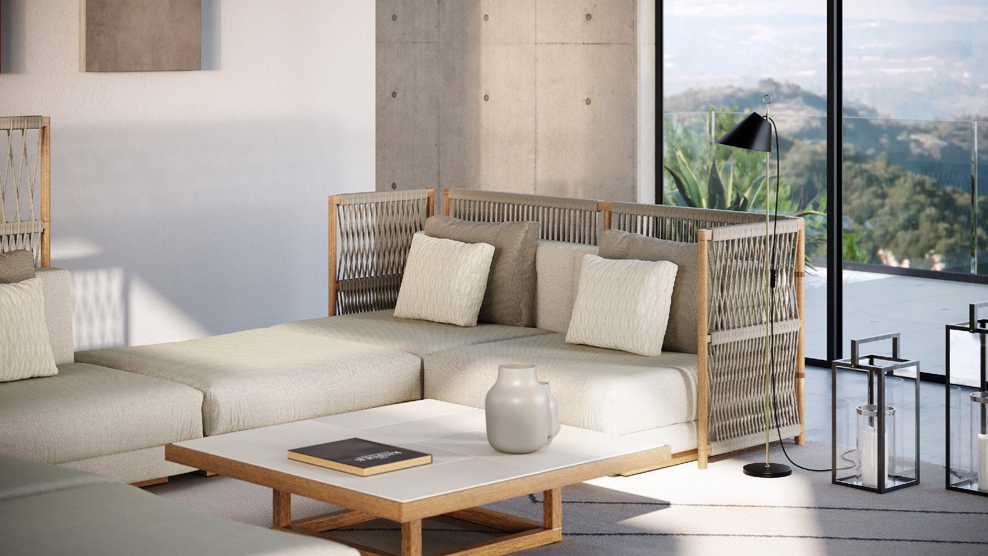 Секционный садовый диван с каркасом iroko Braid Embrace ARCH-00041078 - Вид №21