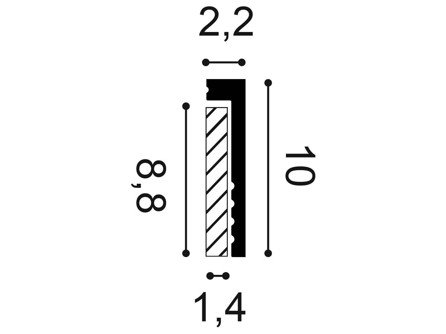 Плинтус Duropolymer® Orac SX171 ARCH-00063906 - Вид №3