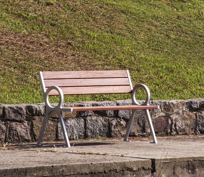 URBIDERMIS Скамья из дерева с подлокотниками со спинкой sun-id-1382356 - Вид №3