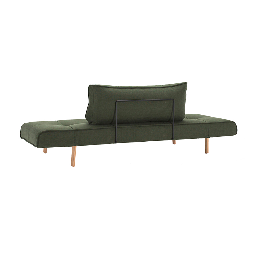 Кушетка-трансформер Zeal c ножками Bow из дуба, зелёная Innovation Living ZEALS3 - Вид №4