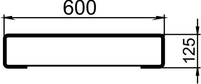 Полка стеклянная Novaservis Metalia 4 6440.0 хром 64400 - Вид №1