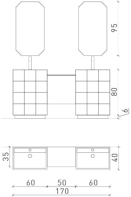 Archeda Тумба под умывальник из дерева с зеркалом Decò Deco sun-id-1516535 - Вид №4