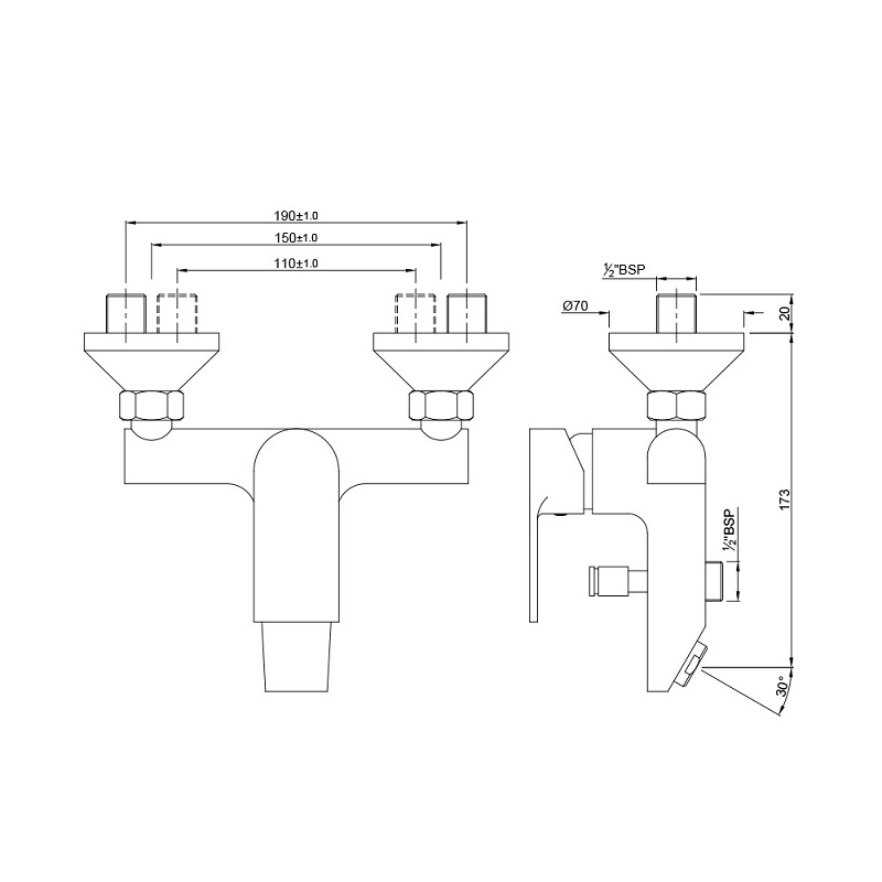 LYR-CHR-38119 Смеситель Jaquar Lyric Santreyd - Вид №1