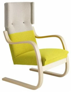 Artek Кресло консольное из дерева с высокой спинкой