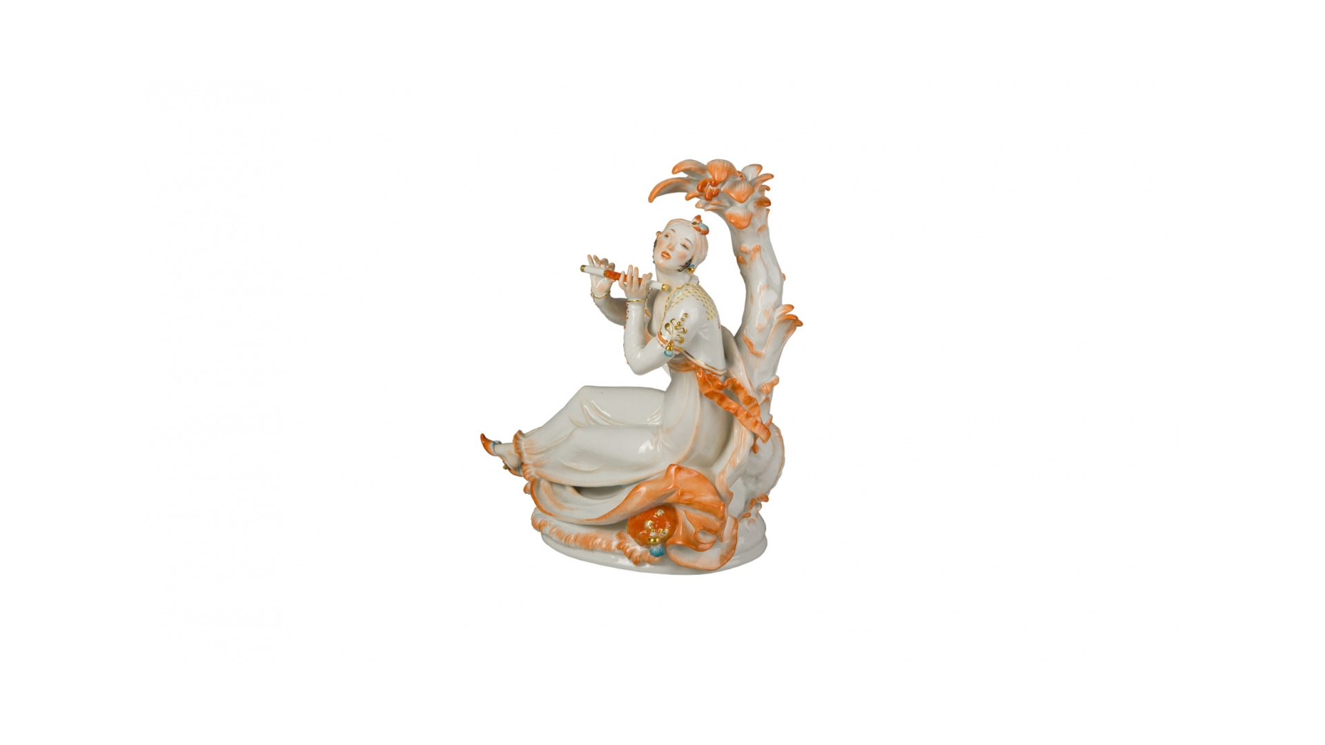 10618574 Meissen Набор из 2 фигурок "Турчанка с флейтой и Мавр и какаду" (Пауль Шойрих, 1922/23г.) Фарфор, Керамика  - Вид №2