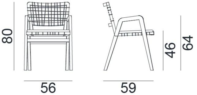 Gervasoni Садовый стул из тика со встроенной подушкой Gervasoni outdoor sun-id-1432791 - Вид №6