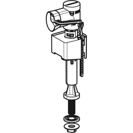 136.731.00.1 Впускной клапан Geberit тип 340, подвод воды снизу, 3/8", ниппель пластиковый Geberit  - Вид №1