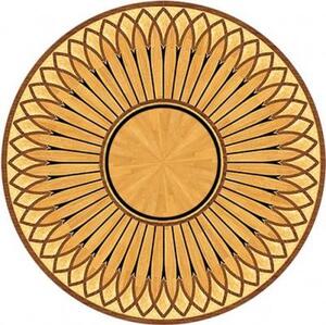 Художественный паркет Da Vinci Розетка 26-216 Дуб Селект (Гладкая) х1000диаметр мм.