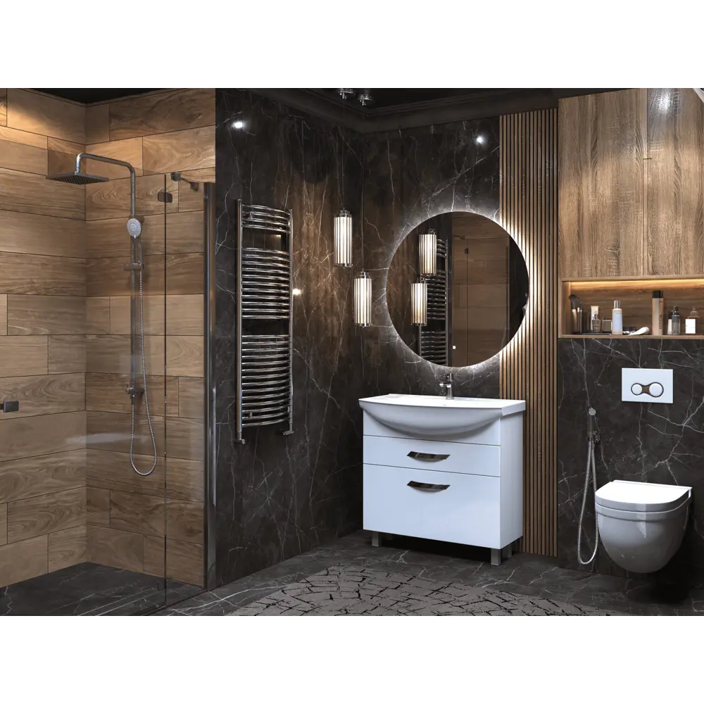 Тумба под раковину Vigo Moss 85 см, цвет белый STLM-2206355 - Вид №5