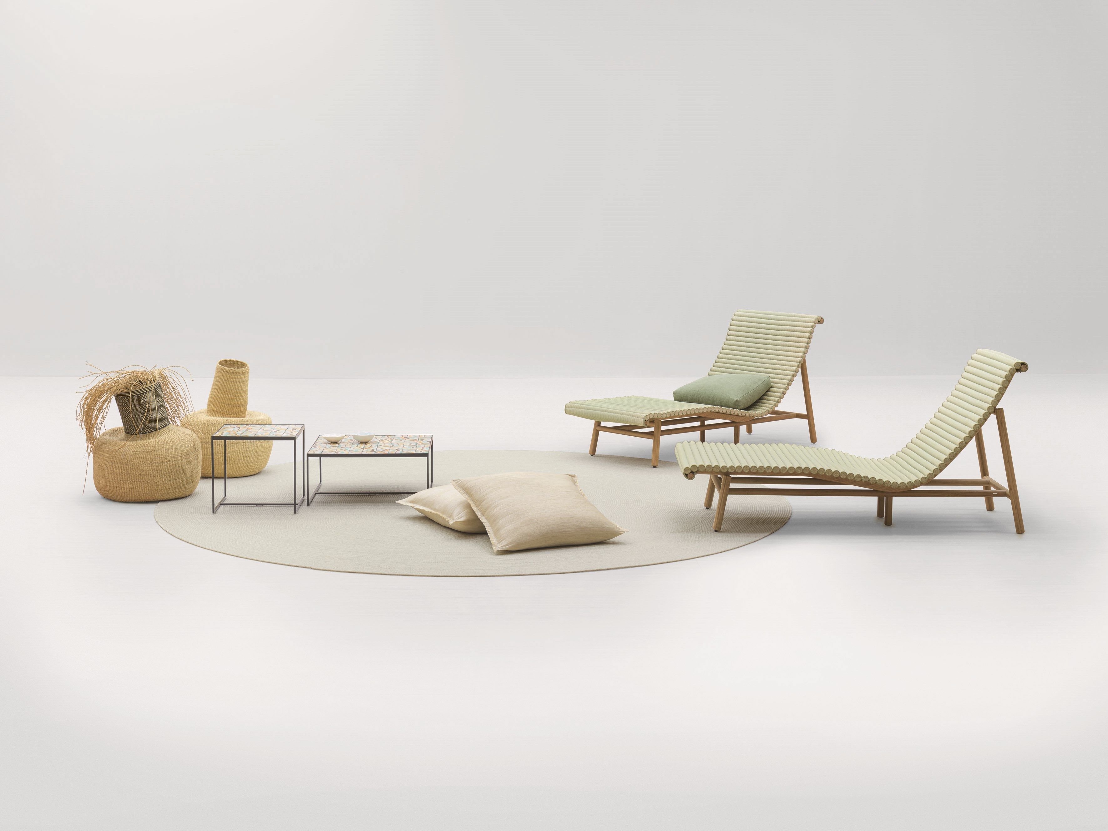 Садовая кровать из бамбука и игуса Paola Lenti SHIBUSA ARCH-00010455 - Вид №1