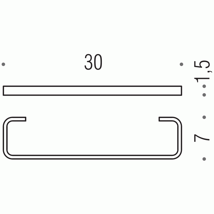 W4209 Держатель полотенца 30 см COLOMBO TIME Colombo Design - Вид №1