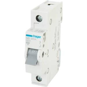 Автоматический выключатель Hager MB120A 1P B20 А 6 кА