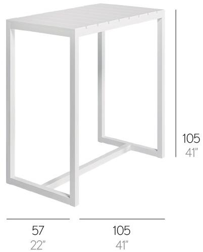 GANDIABLASCO Садовый стол прямоугольный высокий Saler sun-id-1393994 - Вид №2