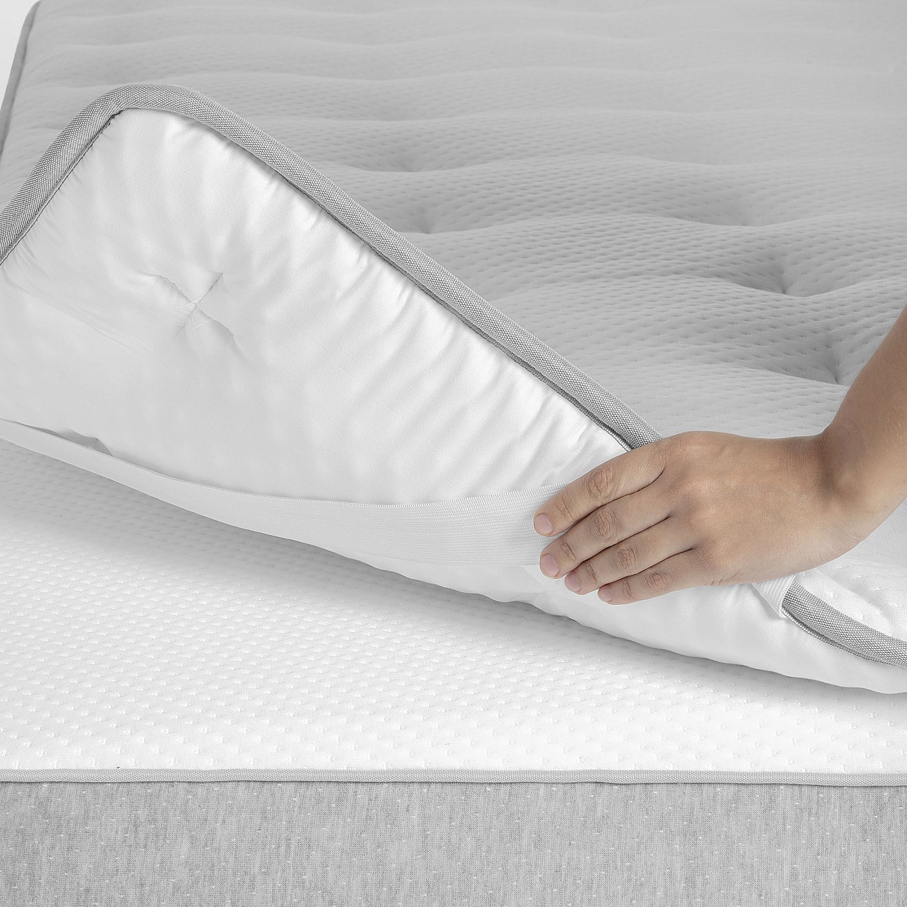 Наматрасник 190х135 белый из шерсти и хлопка Elia Пена от La Forma LA FORMA ELIA 00-3865249 Белый - Вид №3
