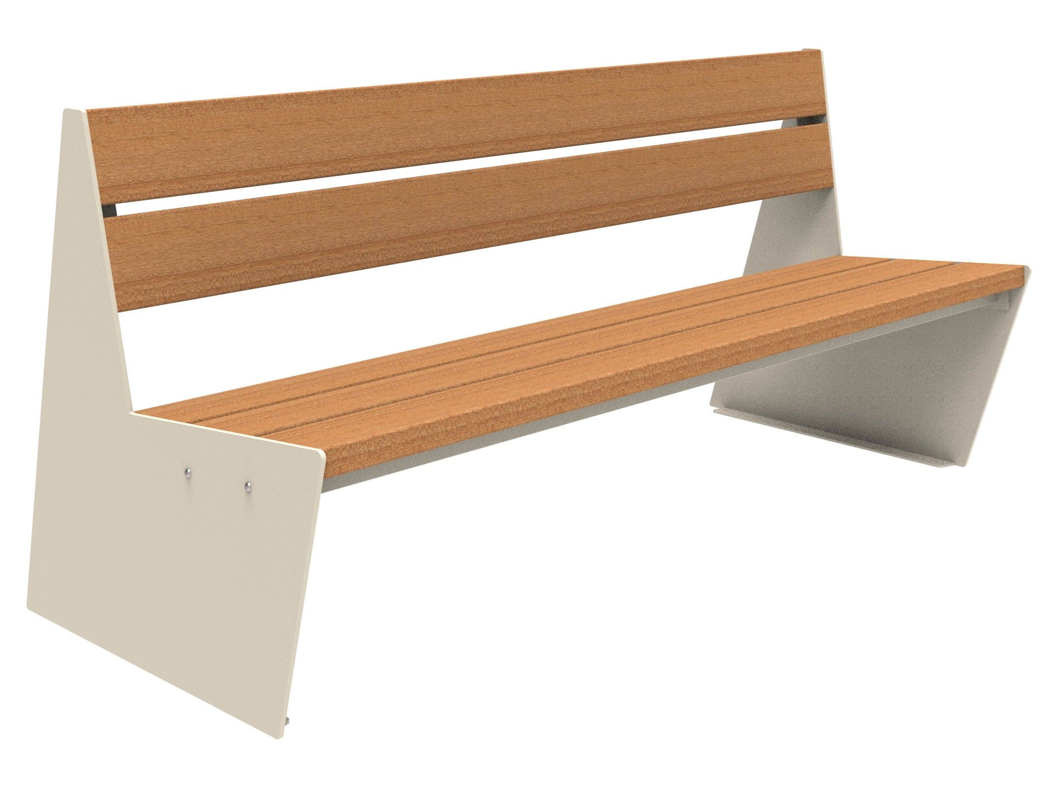 Скамья из окуме со спинкой Lazzari Sharp ARCH-00087617 - Вид №24