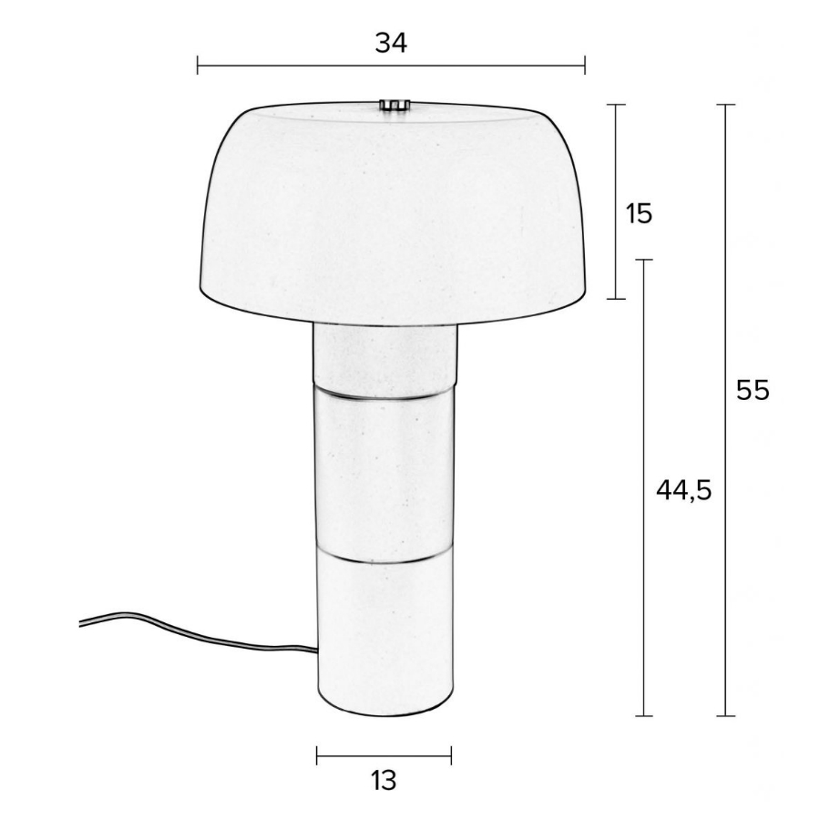 Лампа настольная Muras Tricolore, черная White Label Living 5200074 - Вид №7