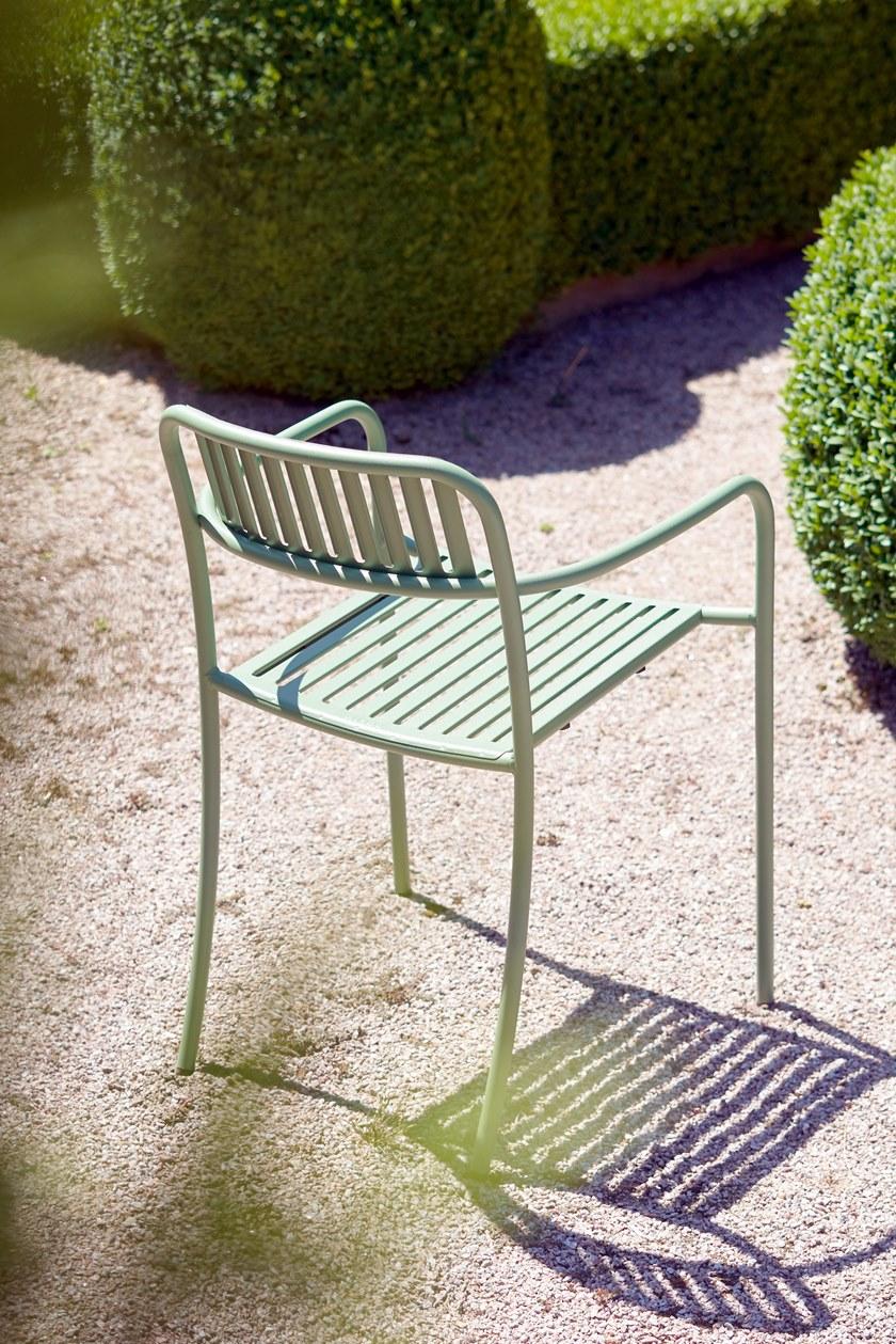 Tolix Садовый стул из нержавеющей стали с подлокотниками Patio 07393 - Вид №6