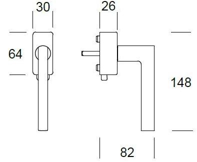 Reguitti Оконная ручка dk на розе Atene Aq04dkq7550 - Вид №1