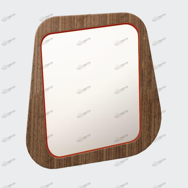 Зеркало настенное малое в темном шпоне красное Woodi WOODI ДИЗАЙНЕРСКИЕ 00-3966386 Красный 